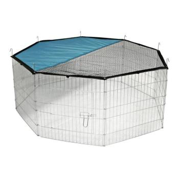 Kerbl Pet kifutó - nyolcszög alakú, napvédővel - Napvédős ketrec, nylon alappal (8 elemes à H 57 x Sz 56 cm) kép