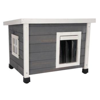 Kerbl Pet Rustica macskaház, fehér/szürke 57x45x43cm kép