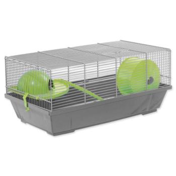 Cage Small Animals Erik szürke, felszerelés zöld 50,5x28x25cm kép