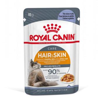 Kiegészítés a száraztáphoz: 12x85g Royal Canin Hair & Skin aszpikban nedvestáp kép