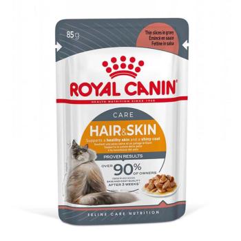 Kiegészítés a száraztáphoz 12x85g Royal Canin Hair & Skin szószban nedvestáp kép
