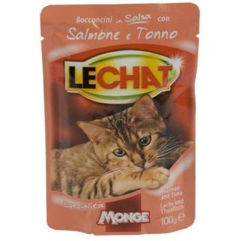 LECHAT Chunkies with salmon & tuna 100 g kép