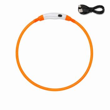 LED világító méretre vágható nyakkarika USB töltéssel - M - 55 cm