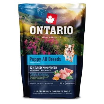 Minta Ontario Puppy & Junior All Breeds Monoprotein Pulyka & Édesburgonya 0,1kg kép