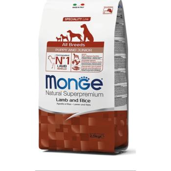 Monge All Breed Puppy and Junior Lamb and Rice 2x12kg kutyatáp kép