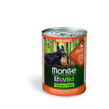 Monge BWild Grain Free Mini Adult kutyakonzerv - kacsa sütőtökkel és cukkinivel 400 g kép