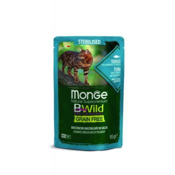 Monge BWild Grain Free Sterilised tuna, shrimp & vegetables 85 g kép