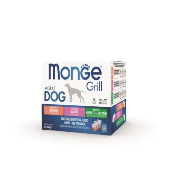 Monge Grill Multibox Adult salmon, pork & lamb with vegetables 12x100 g kép