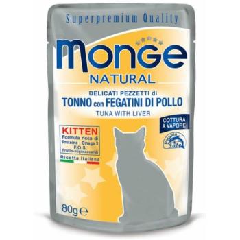 Monge Natural Kitten tuna & chicken liver 80 g kép