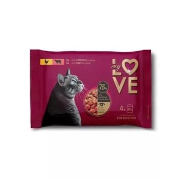 My Love Felnőtt Macska Alutasak Csomag – Csirke, Marha 4x85g kép
