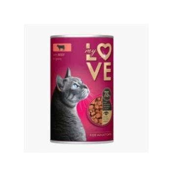 My Love teljes értékű macskakonzerv marhával 415g kép