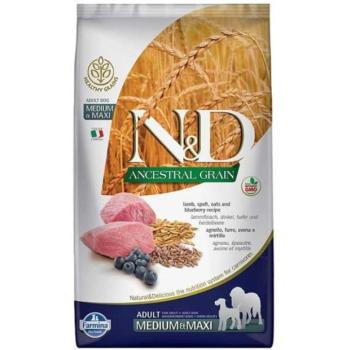 N&D Ancestral Grain Adult Medium & Maxi Lamb & Blueberry 12 kg kép