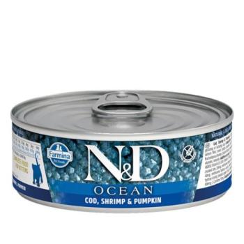 N&D CAT OCEAN TUNA, COD, SHRIMP & PUMPKIN KITTEN 70 GR kép