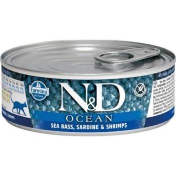 N&D CAT OCEAN TUNA, SARDINE & SHRIMP 70 GR kép