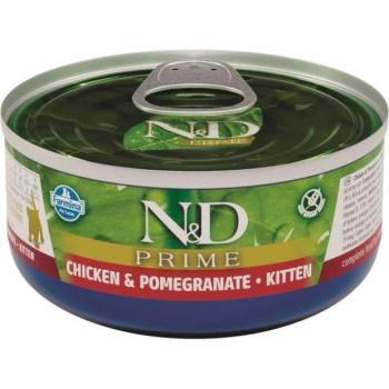 N&D CAT PRIME CHICKEN & POMEGRANATE KITTEN 70 GR kép