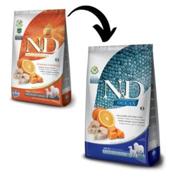 N&D Dog Grain Free tőkehal&narancs sütőtökkel adult medium/maxi 12kg kutyatáp kép