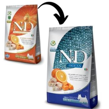 N&D Dog Grain Free tőkehal&narancs sütőtökkel adult mini 2,5kg kutyatáp kép
