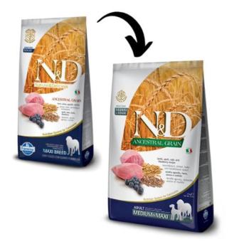 N&D Low Grain Dog Bárány&áfonya adult maxi 12kg kutyatáp kép