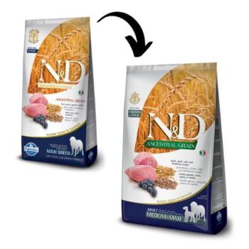 N&D Low Grain Dog Bárány&áfonya adult medium 12kg kutyatáp kép