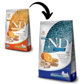 N&D Low Grain Dog Tőkehal&narancs adult mini 7kg kép