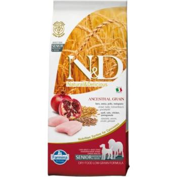 N&D Low Grain Senior Medium & Maxi chicken & pomegranate 12 kg kép