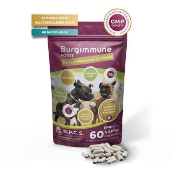 Natural Pet Care System Burgimmune Forte Prémium Immunerősítő Tabletta kutyáknak 60 db tabletta kép