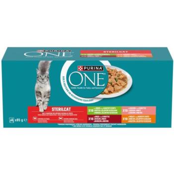 ONE Sterilcat beef, salmon, turkey & chicken 40x85 g kép