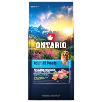 Ontario Adult All Breeds Monoprotein Pulyka & Édesburgonya 12kg kép