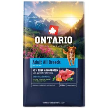 Ontario Adult All Breeds Monoprotein Tonhal & Édesburgonya 0,75kg kép