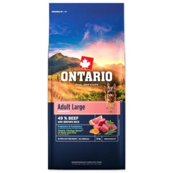 Ontario Adult Large Beef & Brown Rice 12kg állateledel kép