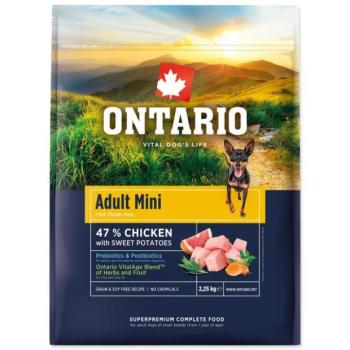 Ontario Adult Mini Chicken & Sweet Potatoes 2,25kg állateledel kép
