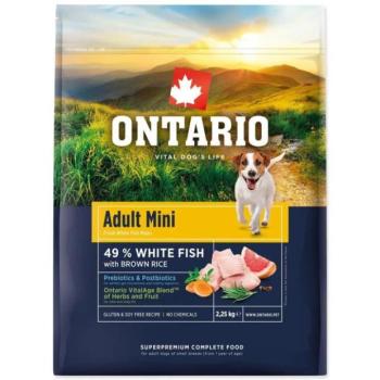 Ontario Adult Mini Fish & Brown Rice 2,25kg állateledel kép