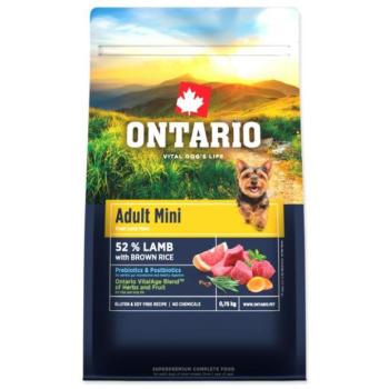 Ontario Adult Mini Lamb & Brown Rice 0,75kg