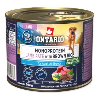 Ontario Adult monoprotein bárány pástétom barna rizzsel 200g kép