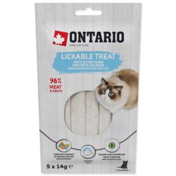 Ontario csemege nyalható extra tonhal és lazac 5x14g kép