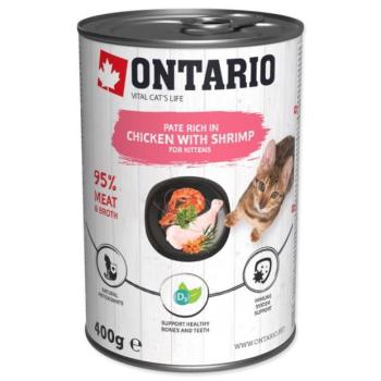 Ontario Kitten konzerv csirke garnélával, pástétom 400g kép
