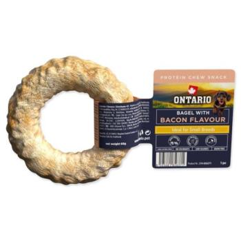 Ontario Protein csemege bacon ízű, rágós bagel 1db 8,9cm kép