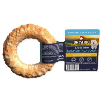 Ontario Protein csemege lazac ízű, rágós bagel 1db 8,9cm kép