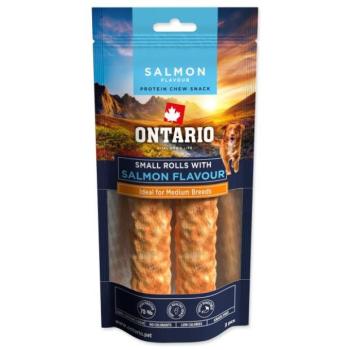 Ontario Protein csemege lazac ízű, rágótekercs kicsi 2db 12,7cm kép
