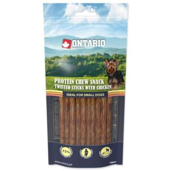 Ontario Protein csirke ízű rágcsálnivaló, rágó rudak 10 db 12,7 cm, kicsi kép