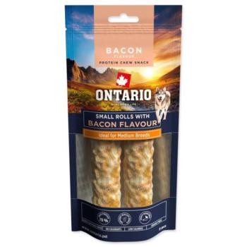 Ontario Protein finomság bacon ízű, kis rágótekercs 2db 12,7cm