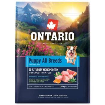 Ontario Puppy All Breeds Monoprotein Pulyka & Édesburgonya 2,25kg kép