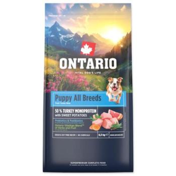 Ontario Puppy All Breeds Monoprotein Pulyka & Édesburgonya 6,5kg kép