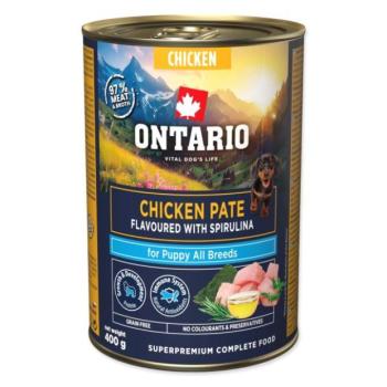 Ontario Puppy csirke pástétom spirulina ízesítéssel 400g kép