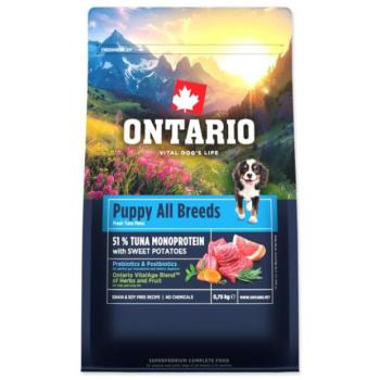 Ontario Puppy & Junior All Breeds Monoprotein Pulyka & Édesburgonya 0,75kg kép