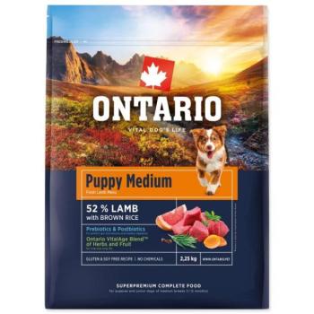 Ontario Puppy Medium Lamb & Brown Rice 2,25kg kutyatáp kép