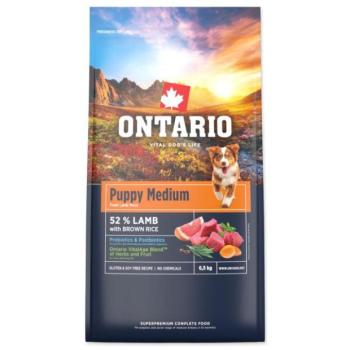 Ontario Puppy Medium Lamb & Brown Rice 6,5kg kutyatáp