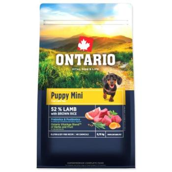 Ontario Puppy Mini Lamb & Brown Rice 0,75kg kutyatáp kép