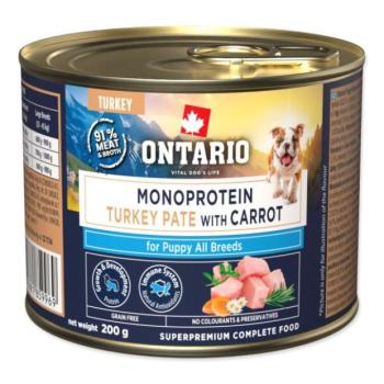 Ontario Puppy monoprotein pulyka pástétom sárgarépával 200g kép