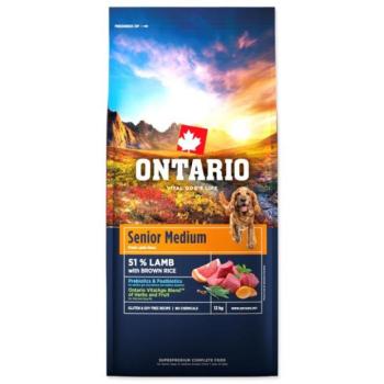 Ontario Senior Medium Lamb & Brown Rice 12kg kép